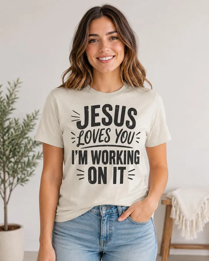 Jesus Loves You I’m Working on It