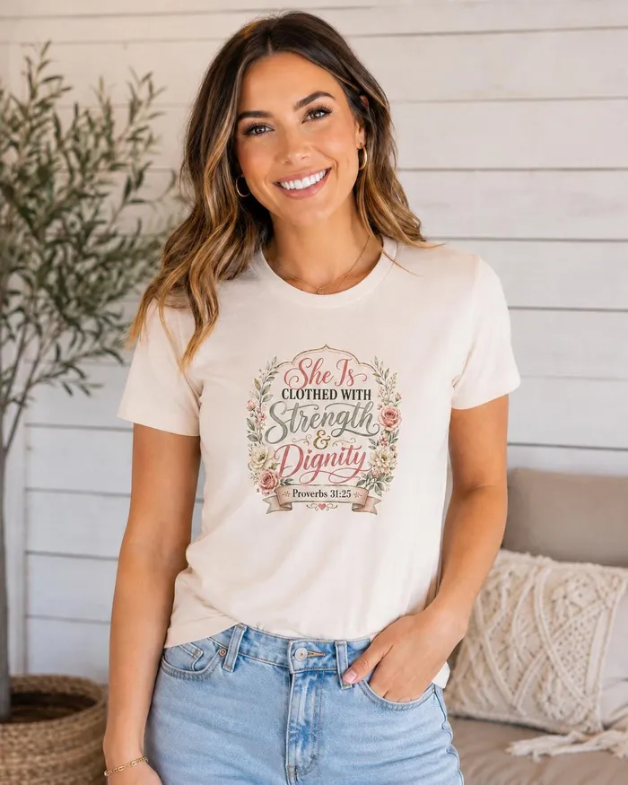 She Is Clothed with Strength & Dignity T-shirt